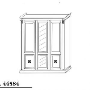 Шкаф 3-х дверный с зеркалом (нестандартный размер)