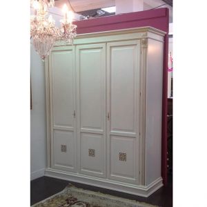 Шкаф 3-х дверный спальня Пуччини Puccini - белая PL70